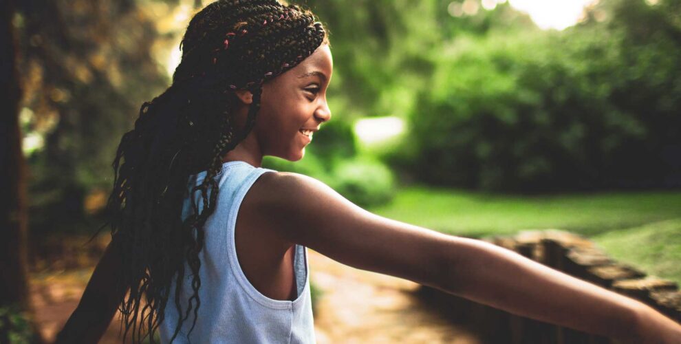 young-african-girl at montessori school