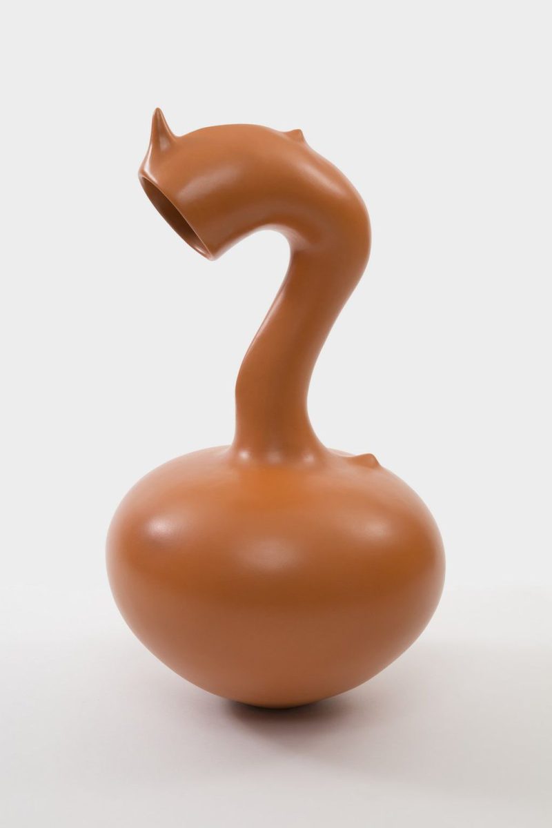 Magdalene Odundo's “Untitled” (1995), in burnished and reduced terra cotta. | Image: HIGH MUSEUM OF ART