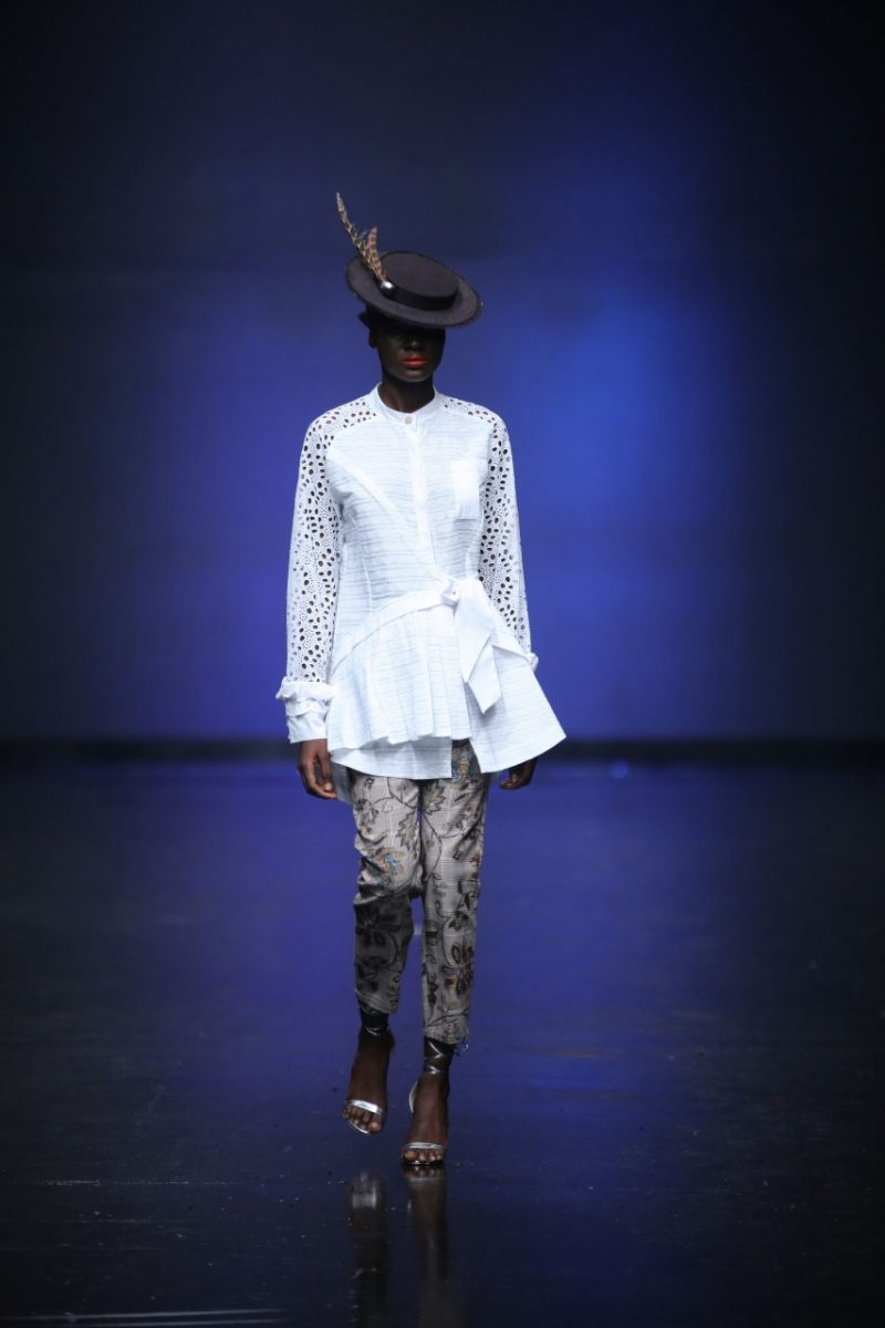 Modeling the Phonology collection by Anyango Mpinga at the 2018 Lagos Fashion Week