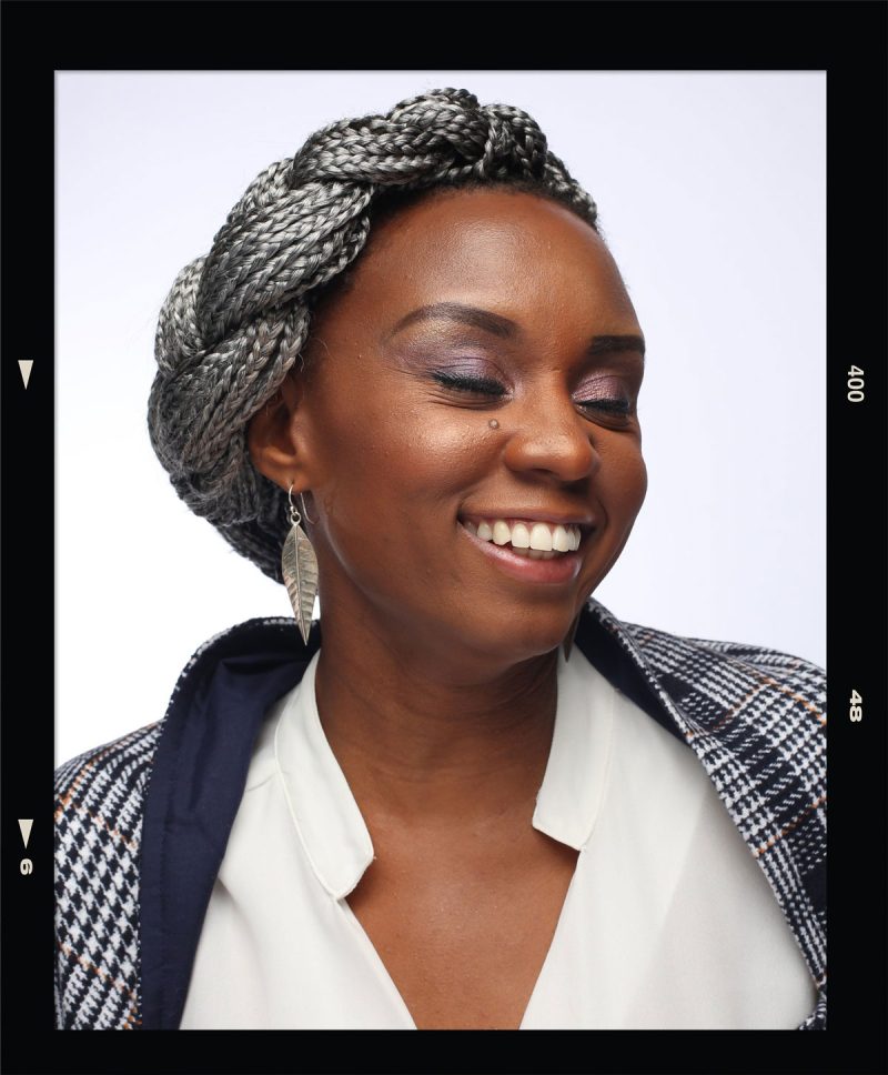 Portrait of Wanuri Kahiu, an award-winning Kenyan filmmaker, a TED fellow and a World Economics Forum cultural leader.