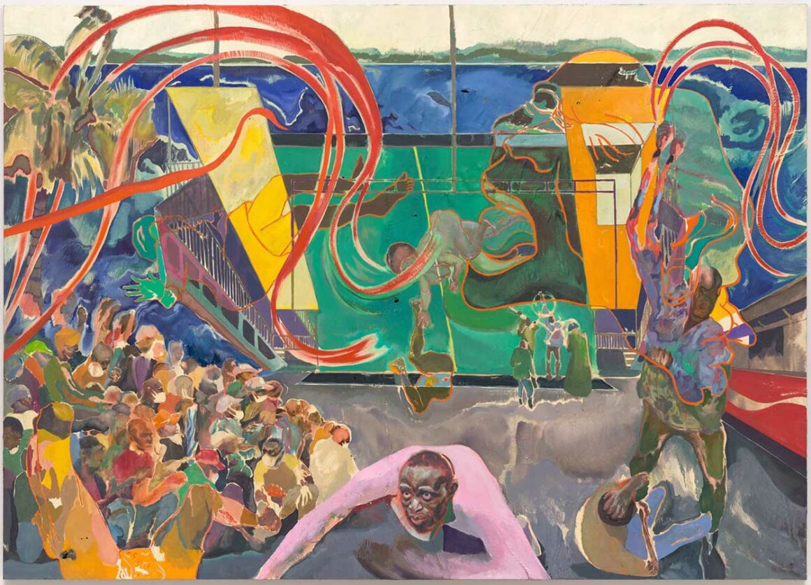 Michael Armitage, “Curfew (Likoni March 27 2020),”. The Covid-era painting is in the collection of New York’s Museum of Modern Art. | Image: Museum of Modern Art
