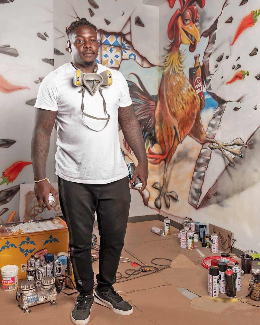 A photo of Kenyan visual artist Bankslave